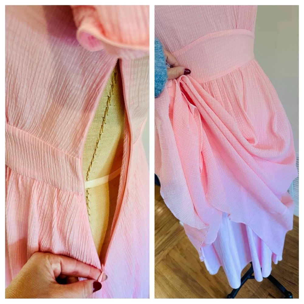 LoveShackFancy Blush Pink Hutchinson Dress, Small - Picture 5 of 7